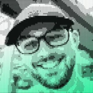 Nick Jones, drawn in ASCII characters